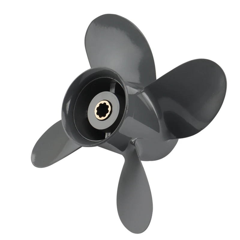 

B0a-tPropeller 4 Blade 9 1/4X10 for Honda and Yamaha Outboard BF8D/BF9.9D BF9.9/BF15A BF15D/BF20 8 Splines