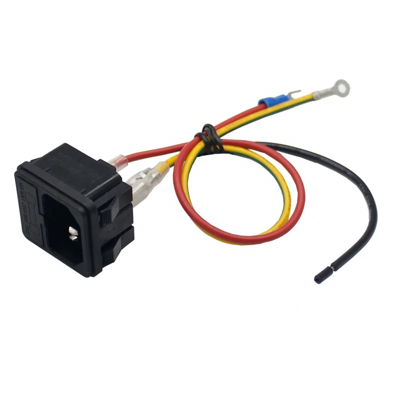10A 250V AC IEC 320 C14 AC Inlet Socket Snap In Power Adapter Fuse Holder C14 Socket