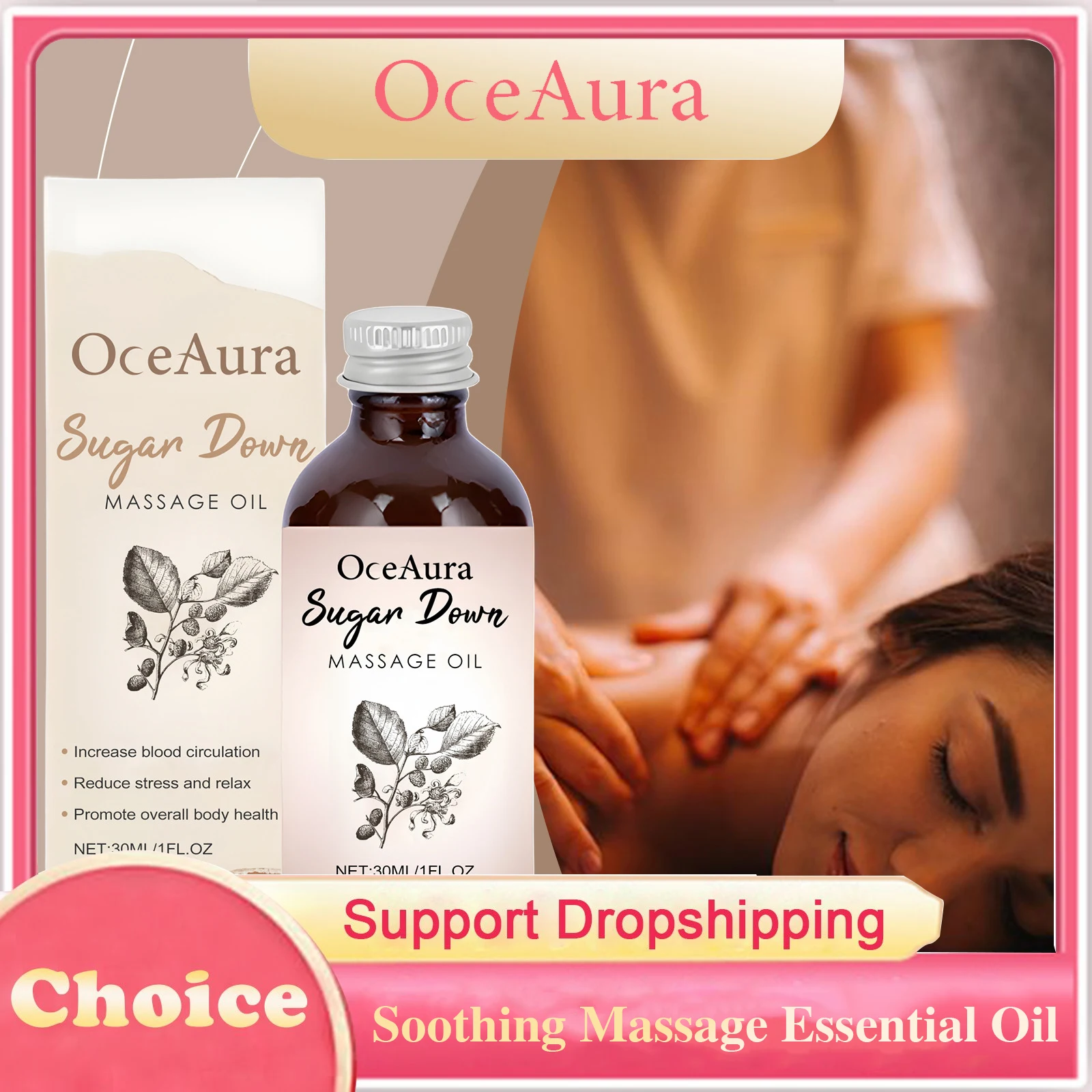 Soothing Massage Essential Oil Nourishing Long Lasting Moisturizing Brightening Firming Smoothing Relaxing Rejuvenating Body Oil