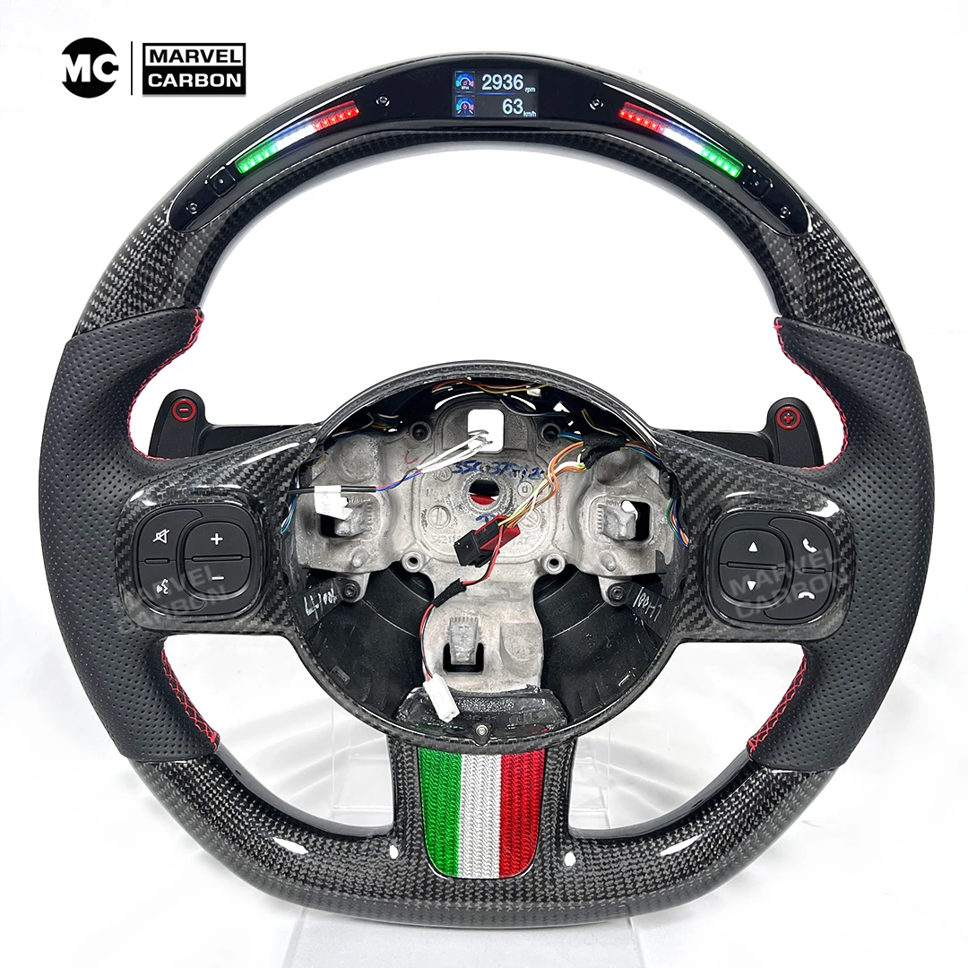 

Светодиодный дисплей на руль из 100% углеродного волокна, совместимый с Abarth