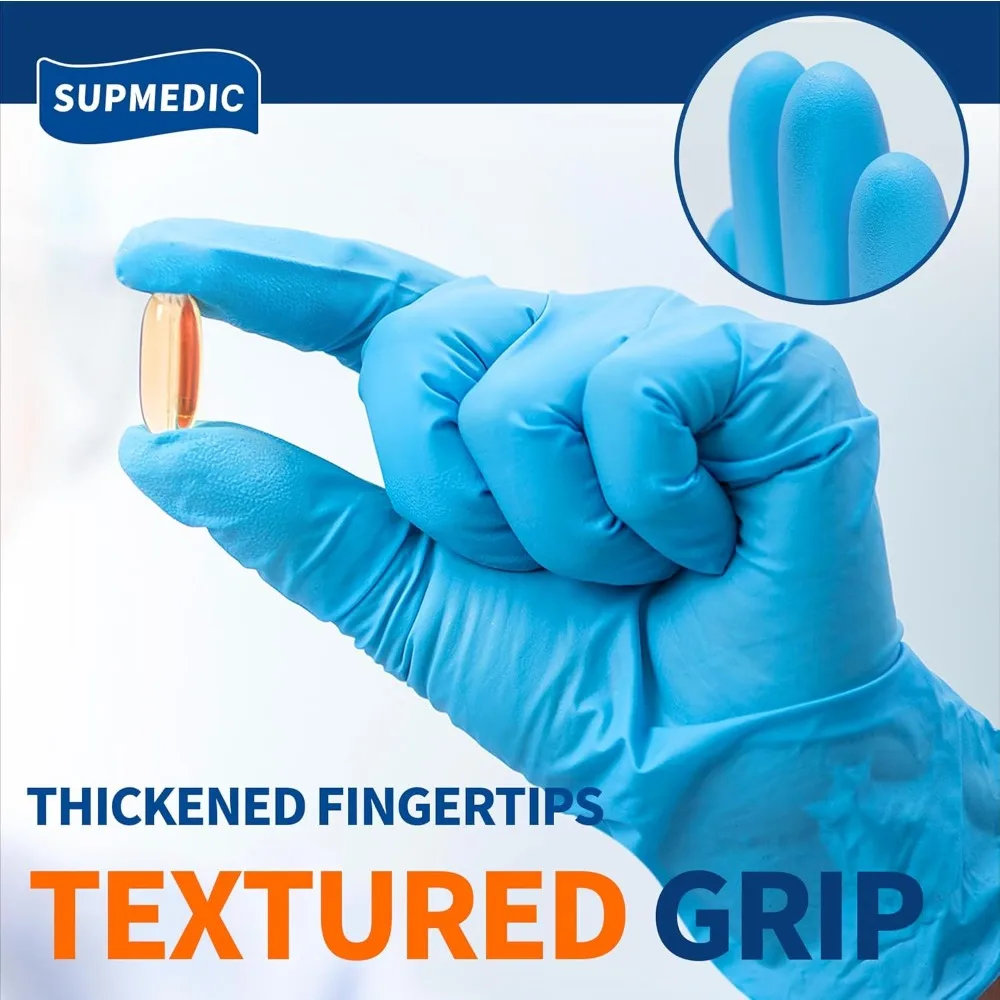 

Medical Nitrile Exam Gloves, Latex-Free & Powder-Free Non-Sterile Food Safe Cleaning Disposable Glove, 1000 Pcs