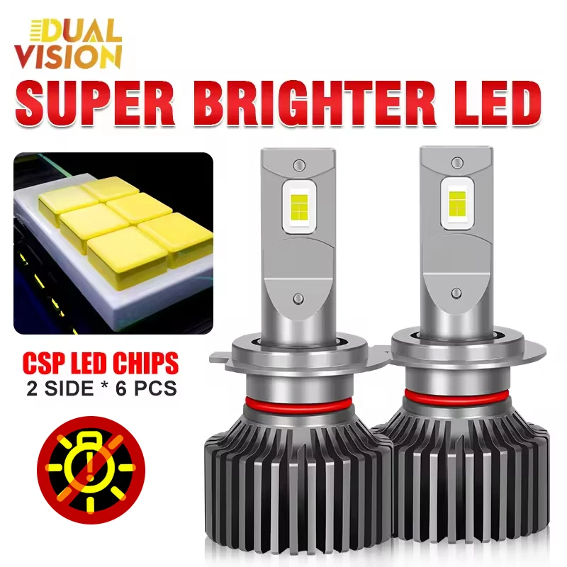 

Mini Canbus H7 H4 LED CSP Chips Headlights Bulbs H1 9005 HB3 9006 HB4 9012 HIR2 High Low Beam 6000K White Turbo Auto Fog Lamp