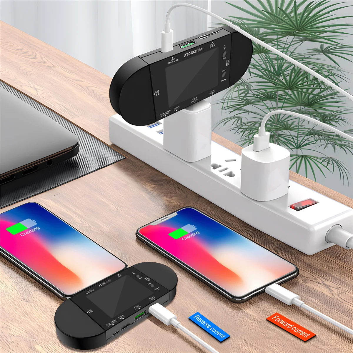 

MARQ ATORCH UD24 USB-тестер Type-C 2,4-дюймовый цифровой вольтметр Амперметр Power Bank Детектор напряжения Вольт PD Триггер Электрический счетчик