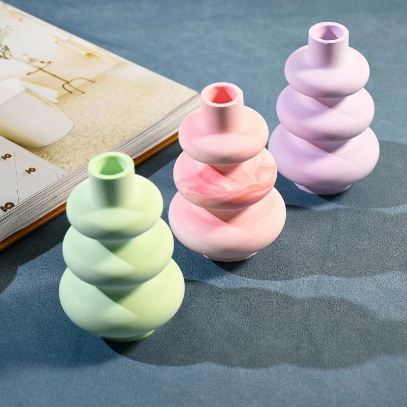 C71D 크리에이티브 둥근 꽃병 실리콘 곰팡이 꽃집 곰팡이 현대 제작 금형 실리콘 질감 꽃 판 곰팡이 화장