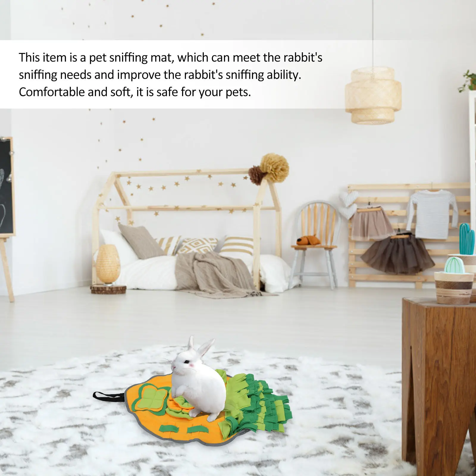 

Коврик для медленного кормления и игр для кроликов и хомяков, 1 шт., моющийся, противоскользящий, диспенсер для корма, развивающая игра для мелких животных