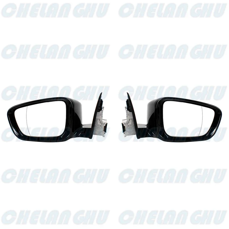 For BMW G30 G38 520 530 540 2017 2018 2019 2020 2021 2022 1 Pair 5 Pins Black Painted Power Adjust Blind Line Mirror Assembly