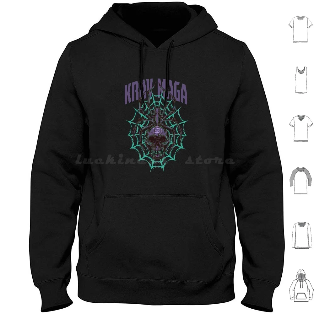 Copy Of Badass Krav Maga Spider Design Hoodie cotton Long Sleeve Krav Maga Krav Wolf Fierce Idf Israeli Special Forces