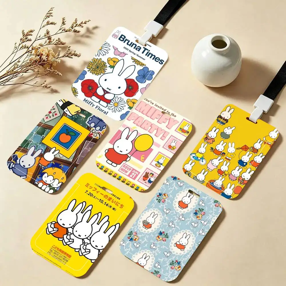

Lovely M-Miffy 11 ID Card Holder Neck Strap Pendant Door Badge Holder Lanyards Keychain Work Credential
