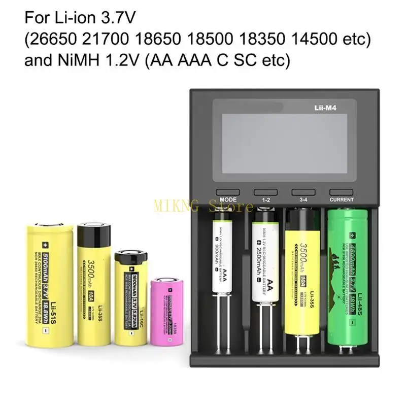 18650 Batterieladegerät für Universal Ladegerät LCD -Display für wiederaufladbare Batterien 26650 21700 18650 18350 Bester