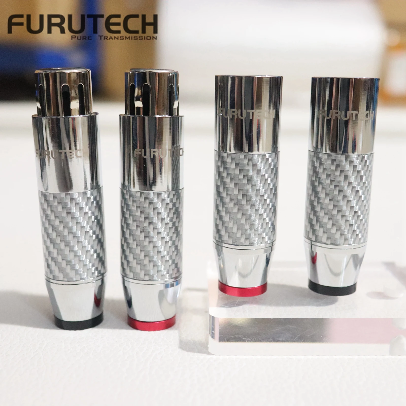 Furutech 3-pin XLR male&female Plug Audio Cable Connector Professional Quality Carbon fiber rhodium plated welding version