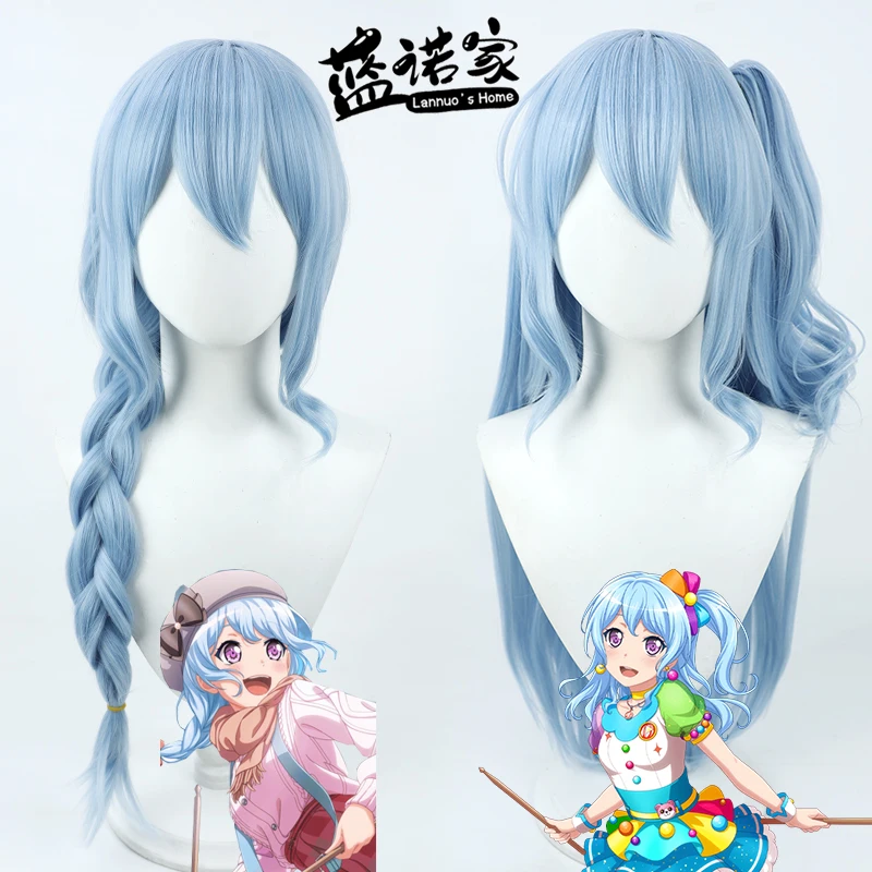 

Anime BanG Dream Hanon Matsubara Cos Cosplay Wig Halloween Carnival Party Props Synthetic Hair Heat Resistant Fiber + Wig Cap