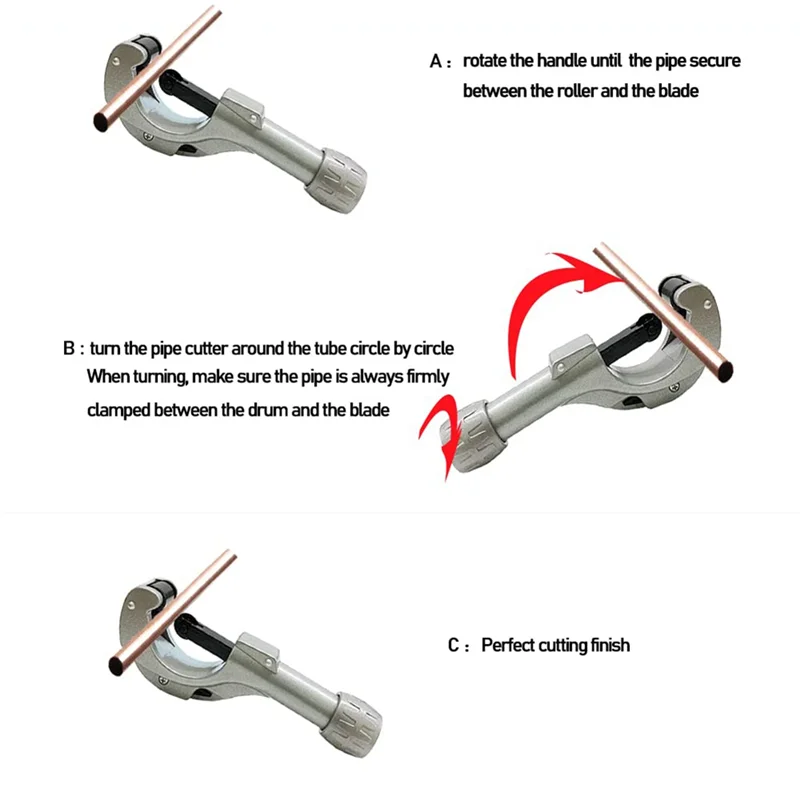 

ABAE-Tubing And Pipe Cutter 3/16 To 2 Inch (5-50Mm) For Thin Stainless Steel Tube, Brass - Copper Pipe Tubing Cutter Set