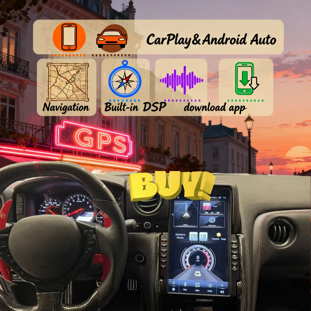 13.6” Car Radio For Nissan GT-R GTR R35 2007 - 2017 Wireless Carplay Android Auto Stereo Multimedia video Player GPS avigation
