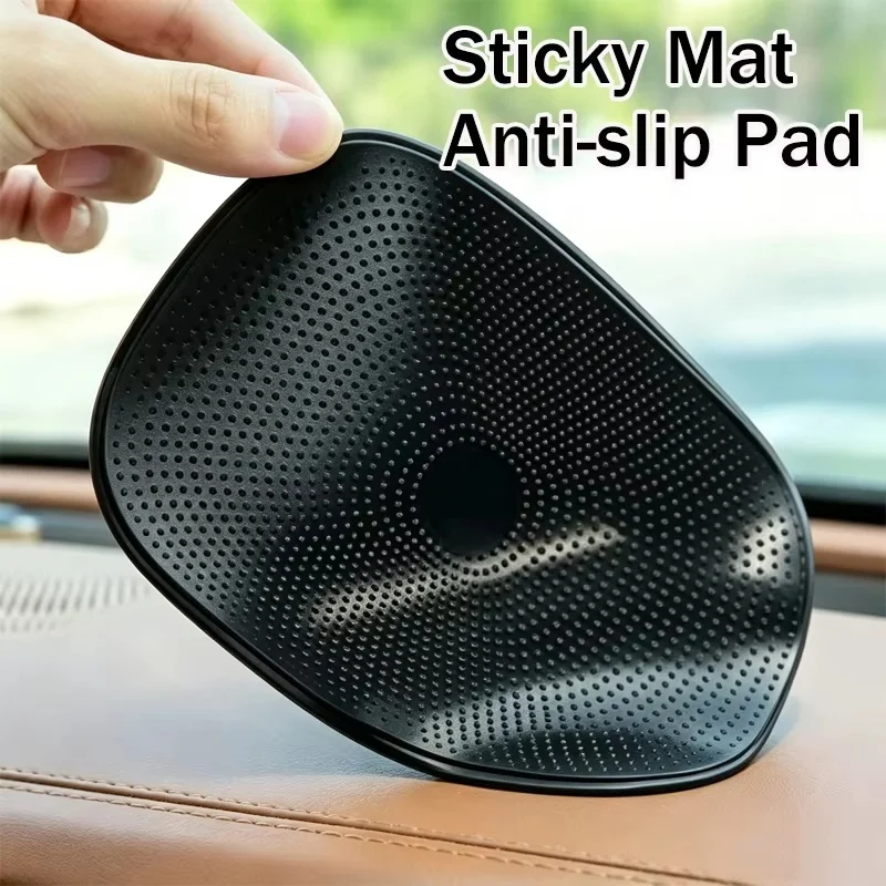 1 Pcs Car Non-Slip Mat Magic Anti-Slip Slide-Proof Pad Dashboard Sticky Dash Adhesive Cell Phone Mobile Holder Black Silicone
