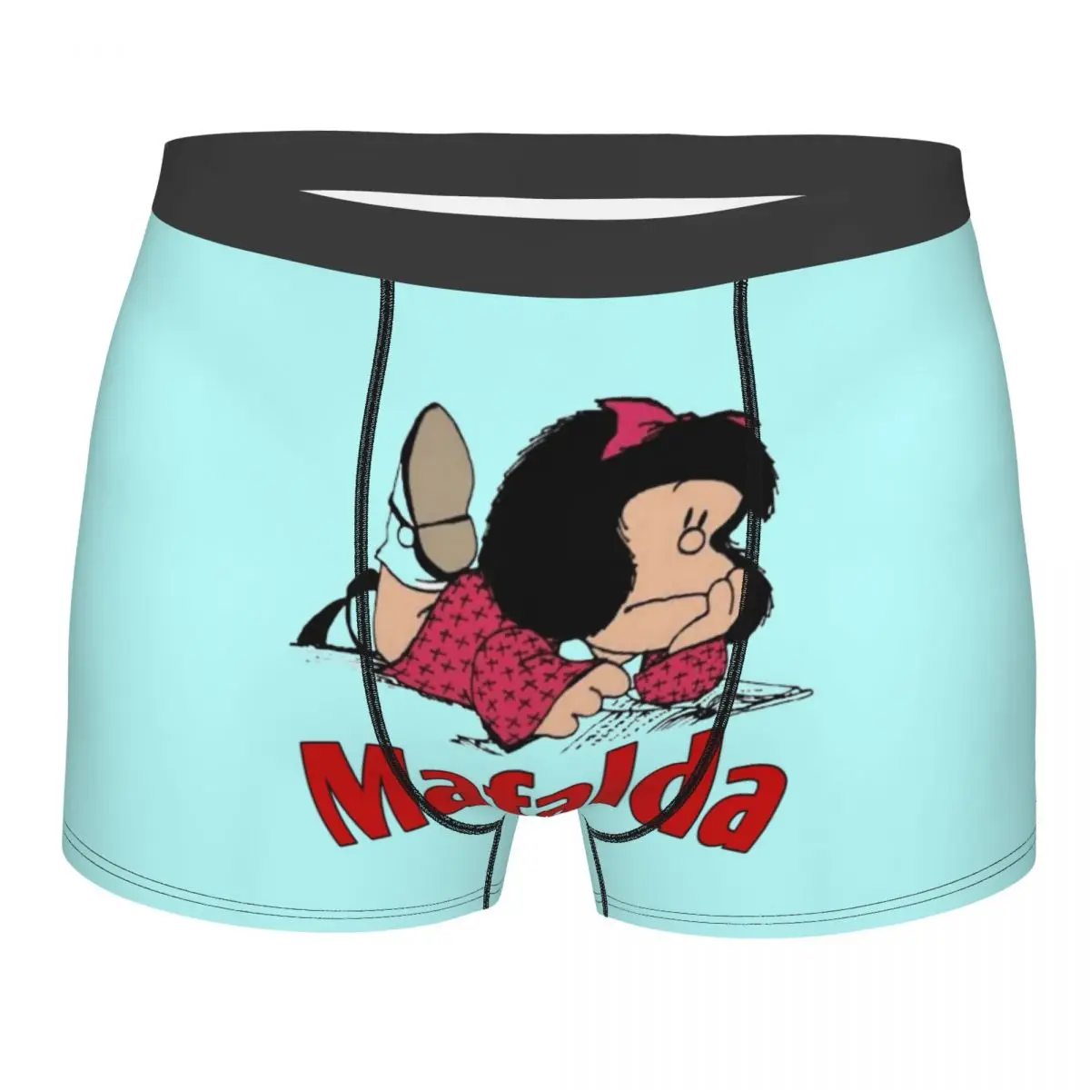 Mafalda Manga Underwear Men Sexy Printed Custom Argentina Cartoon Boxer Shorts Panties