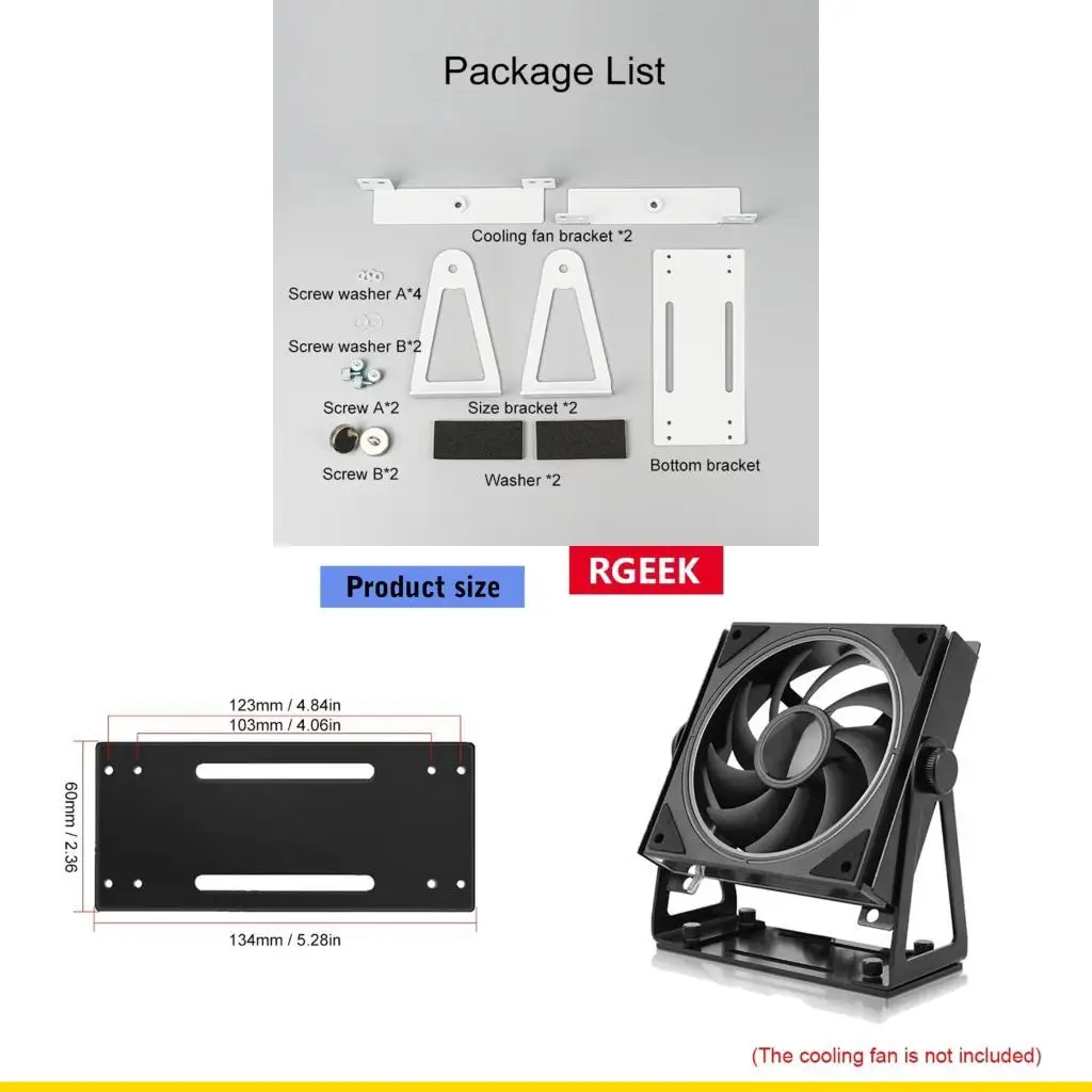 

SZCH Эргономичное металлическое крепление вентилятора, регулируемое для охлаждающего устройства автомобиля