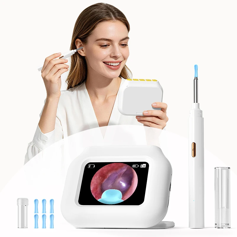 Auto-Connect Visual Otoscope 2.8''Screen Point-to-Point Ear Cleaner Camera P2P Digital Ear Sticks 4.2mm Video Ear Spoon
