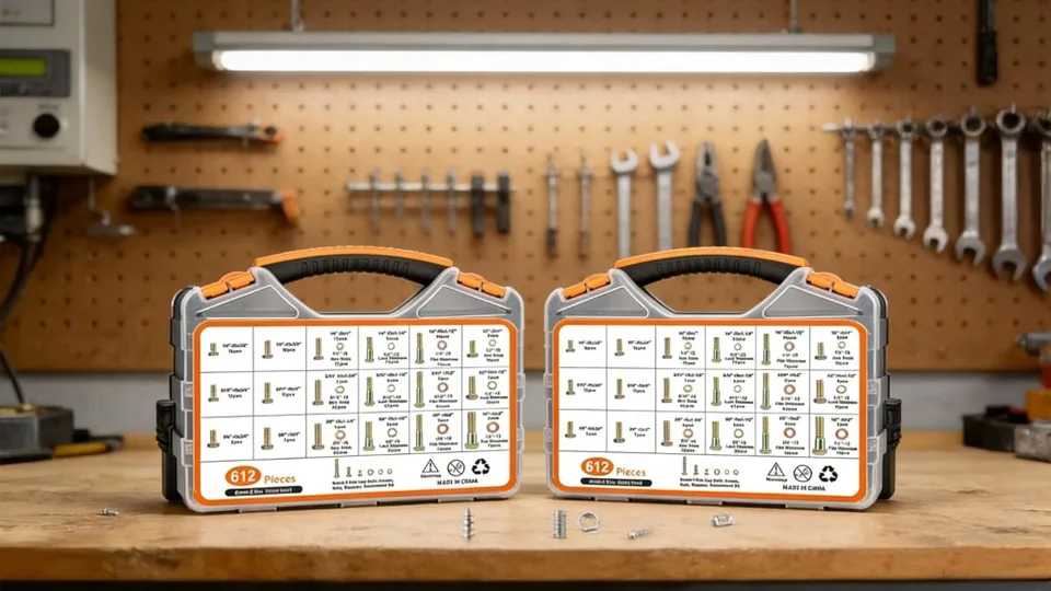 612 Piece Heavy Duty Grade 8 Bolts and Nuts Kit