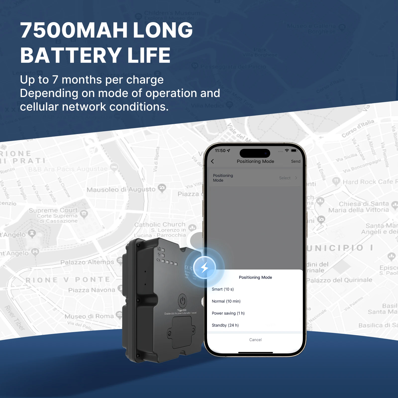S20Pro 4G GPS Tracker for Car/Motorcycle - ‌Strong Magnetic Vehicle Locator with Paid APP Tracking/Security Protection