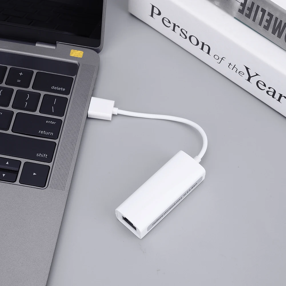 USB Ethernet Network Card 3 Ports High-Speed USB 2.0 to RJ45 Hub 10/100 Ethernet Adapter Free Driver USB Hub Lan For Macbook Win