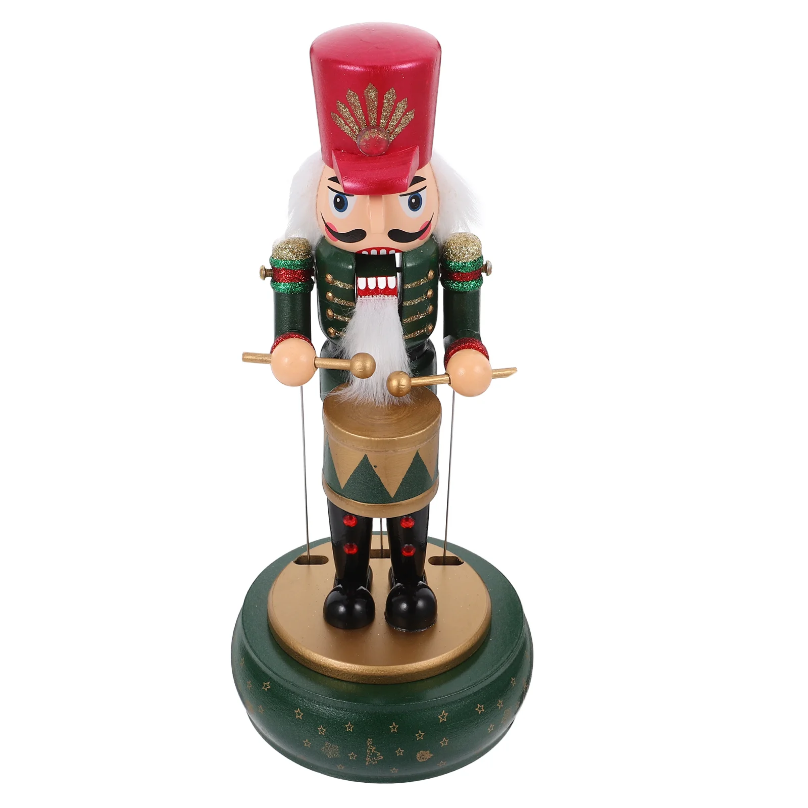 

Nutcracker Music Box Toy Soldier Xmas Christmas Decorations Dining Table Pine Wood Puppet Home