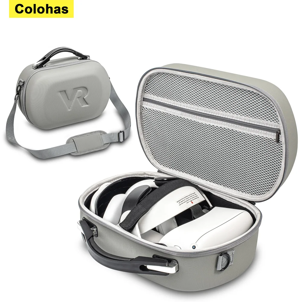 Correa Elite para Meta Quest 3 3S Oculus Quest 2, Correa Halo, Estuche de Transporte para Auriculares, Caja de Almacenamiento para Controles, Bolsa, Accesorios VR