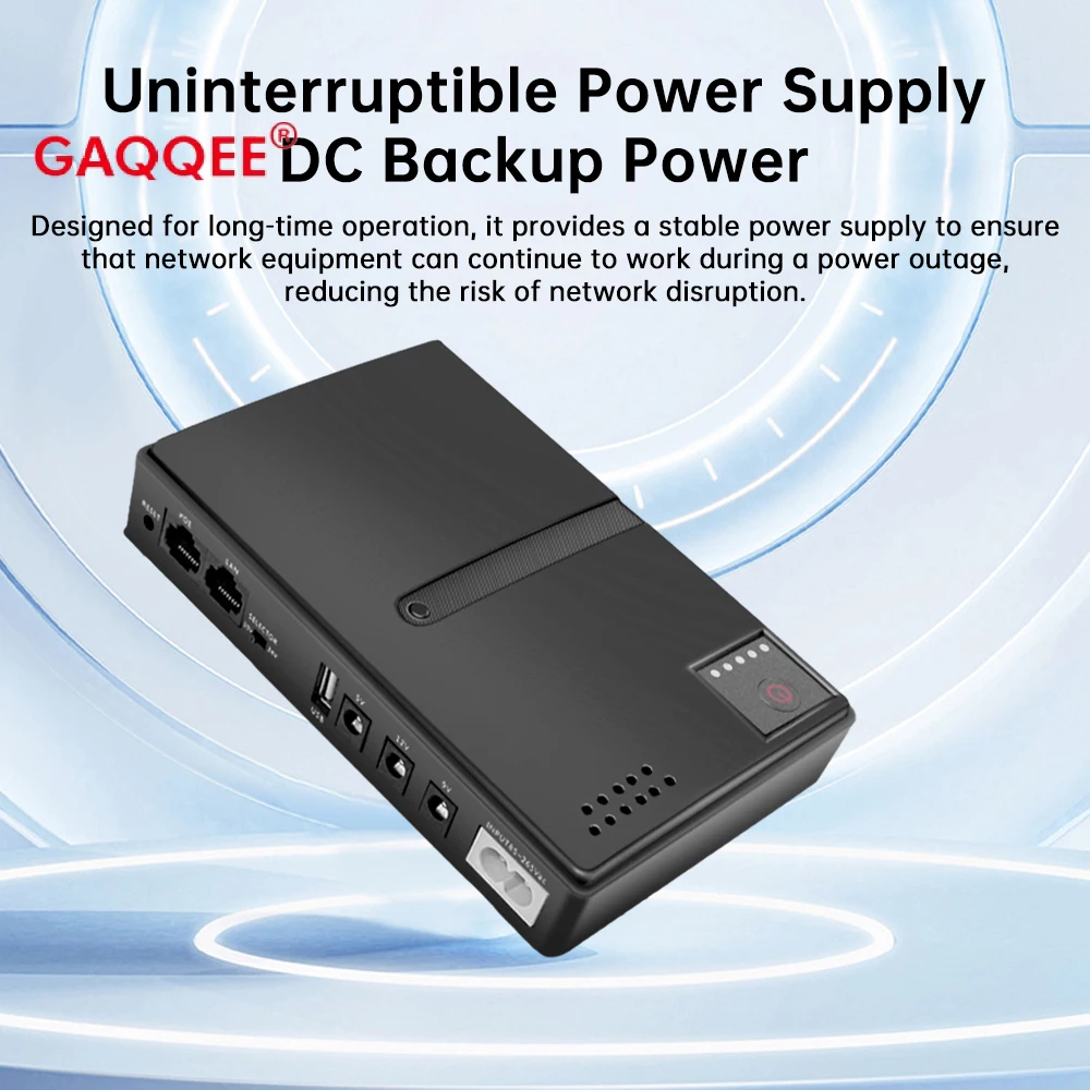 5 V/9 V/12 V/15 V/24 V Uninterruptible Power Supply DC 1018L 18W Mini แบบพกพา AC85-265V UPS สํารอง Power Adapter UPS สําหรับ WiFi Router