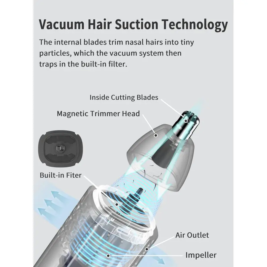 ماكينة تشذيب شعر الأنف والأذن للرجال ماكينة تشذيب شعر الجسم 2 في 1 ماكينة حلاقة فويل #4