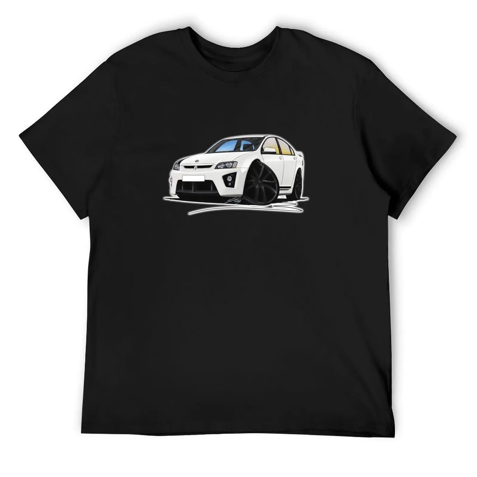 

Vauxhall VXR8 Bathurst White (Black wheels) T-Shirt summer clothes graphic t shirt vintage funny meme t-shirts Men's t shirts