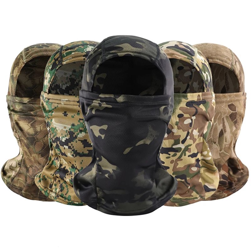 Tactical Camouflage Balaclava Full Face Mask Wargame CP Military Hat Hunting Bicycle Cycling Army Multicam Bandana Neck Gaiter