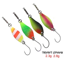 HISTOLURE 2.3g  2.8g Copper Twisted  Fishing  trout spoon  UV colors fishing lures spinner bait