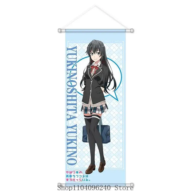 

Anime GAME Yukinoshita Yukino Yuigahama Yui Iroha Isshiki Anime Wall Hanging Painting Art Peripheral Poster Canvas Scroll Gift H