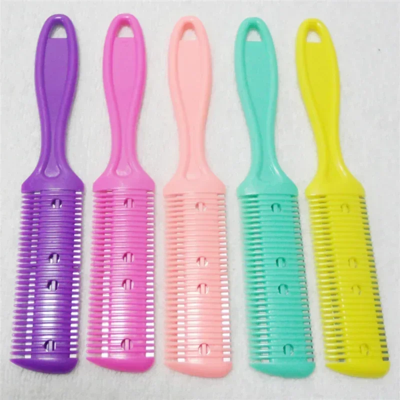 Multicolor Hair Cutting Comb Hair Styling Scissor Razor Magic Blade Comb Barber Hairdressing Tool Double-Side Knife Hair Scissor