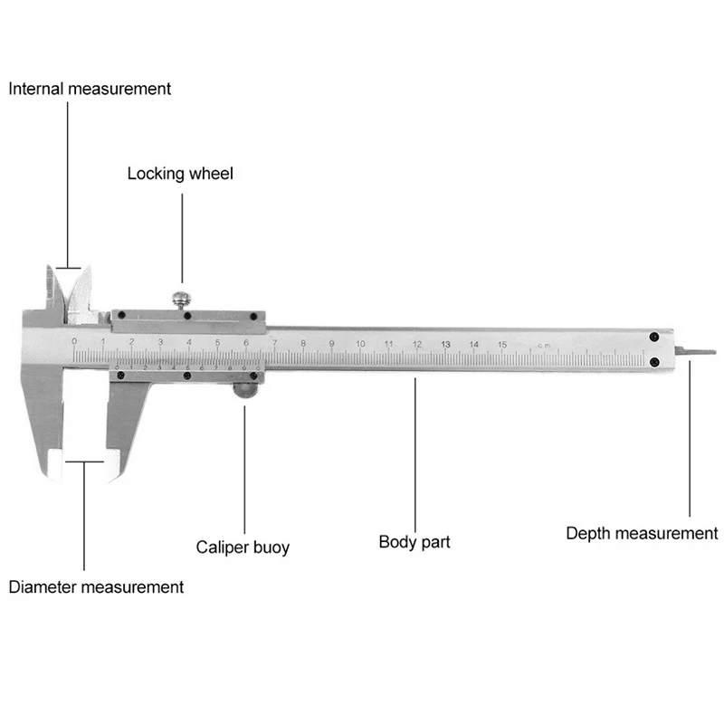 1PC Metric carbon steel vernier calipers Oil calipers 0-150mm scale small calipers