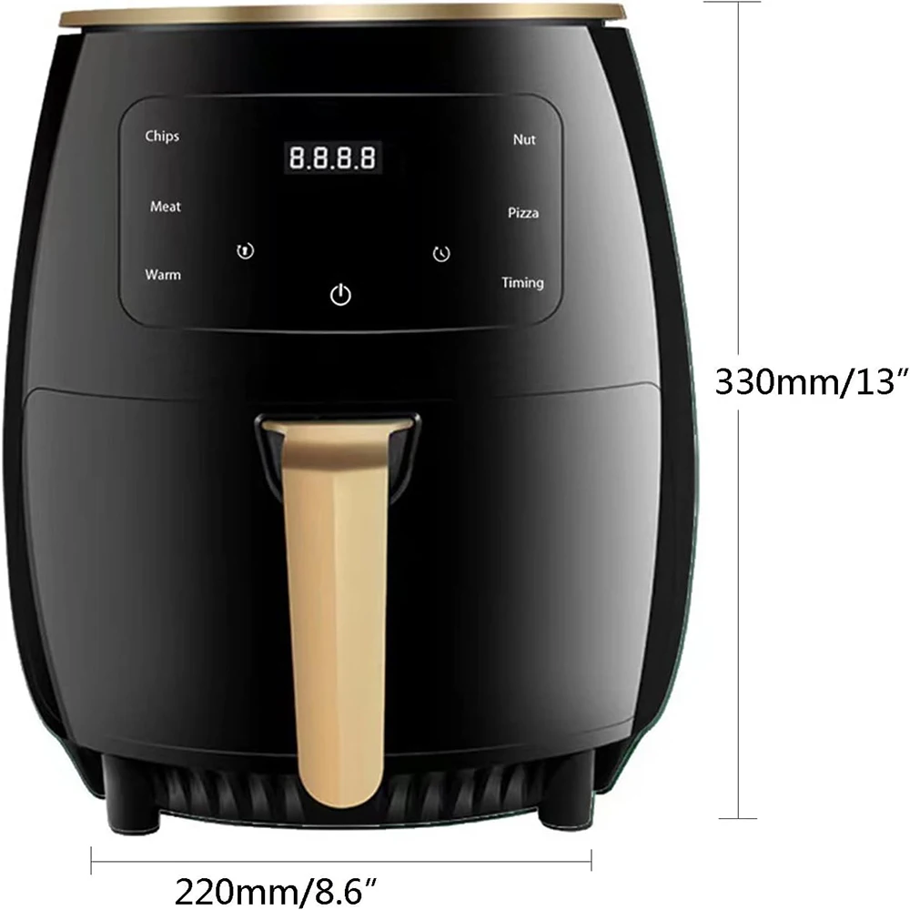 Best 6L Electric Air Fryer Modern Smart Touch Screen Controlled Mini Grill Cook Hot Oil for Home Outdoor Commercial Use Plastic view 3