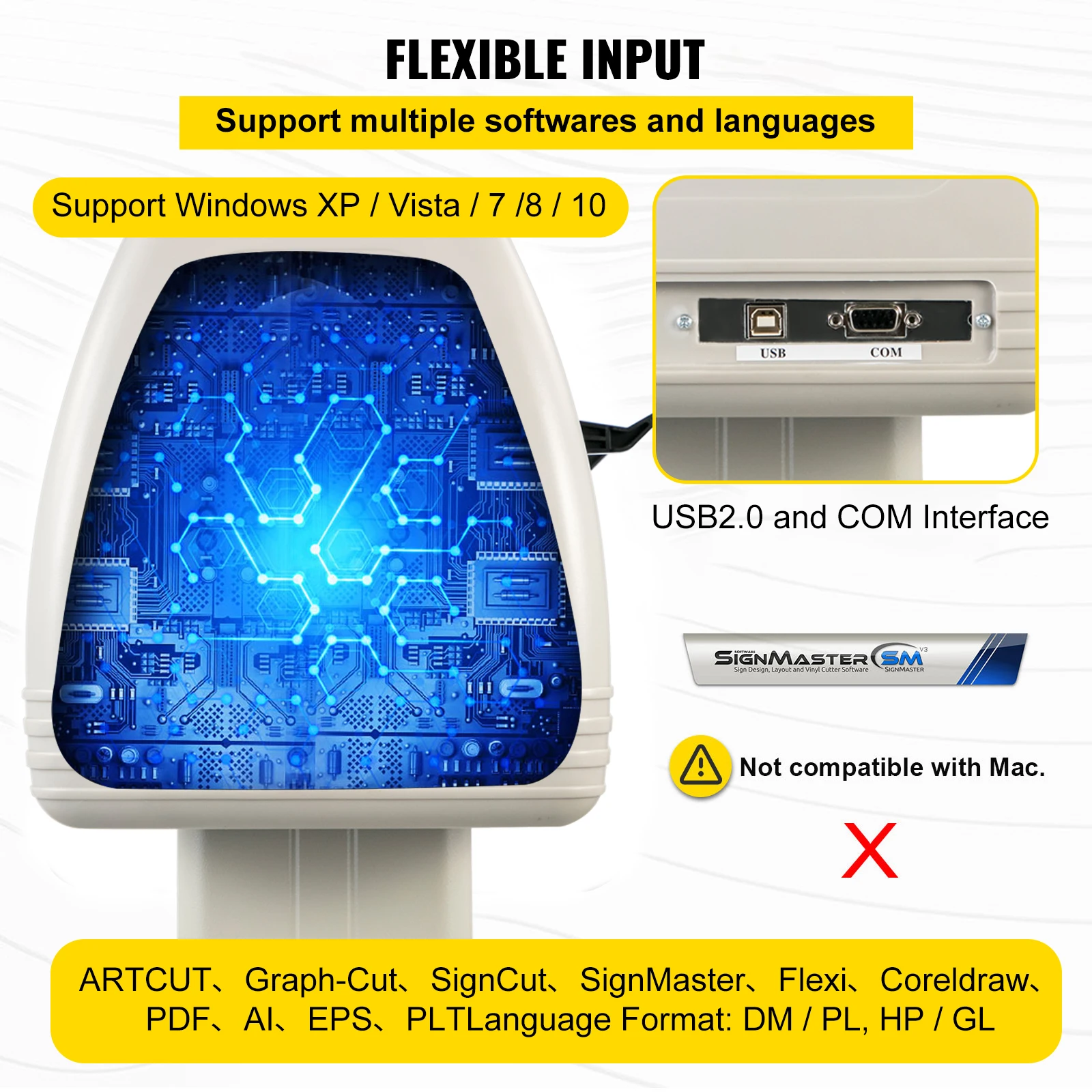 Vevor 34 Inch Vinyl Cutter Plotter Snijden Teken Sticker Maken Print Met 20 Blades /Pen Houder Windows Software Signmaster