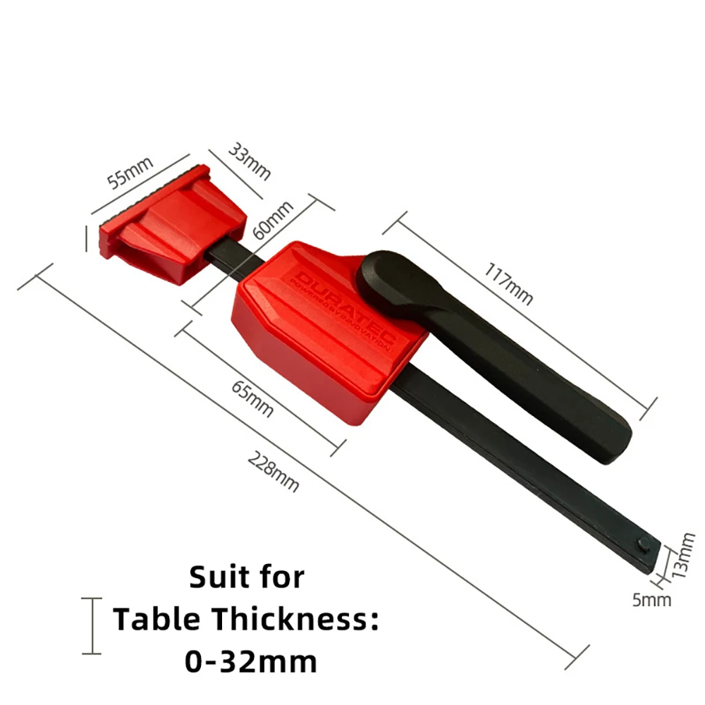 Bancada Dog Hole Clamp, Quick Acting Clamps, Mantenha pressionado, ajustável rápido fixo Clipe, luminária para plaina de mão, bancos Hole Tools