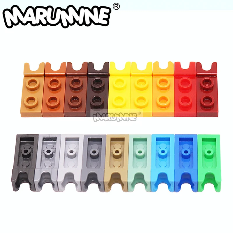 MARUMINE 300PCS MOC Modified Plate 1x2 with Small Traction Ball Nest Bricks Accessories Technology Parts Building Blocks 14418