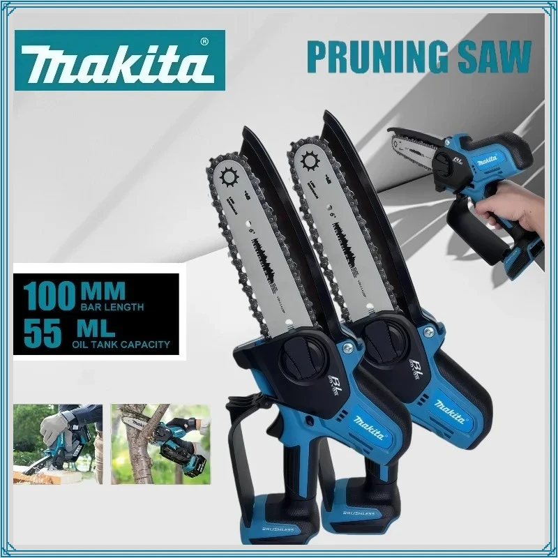 

Электрическая цепная пила Makita 6 дюймов, ручная портативная пила для распиловки древесины, садовая пила для обрезки деревьев