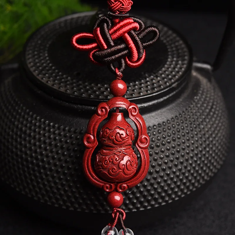 Purple gold sand gourd car pendant men, made of natural good fortune and prosperity