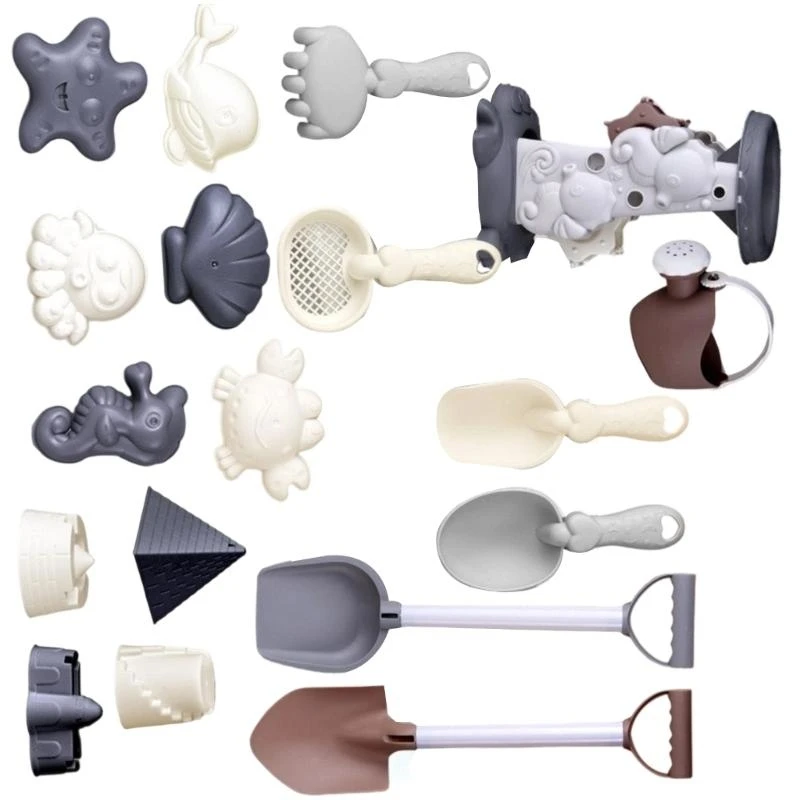 หาดทรายเด็กและน้ำเล่นชุดสีสดใสเพื่อดึงดูดความสนใจและสร้างแรงบันดาลใจให้เล่นสำหรับการผจญภัยชายหาด