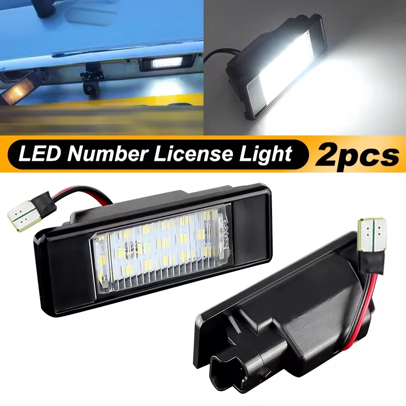 2xLED License Number Plate Light Lamps For Mercedes Benz Sprinter 906 06+ Viano Vito W639 03-14 VW Crafter 06-16 Fiat Scudo 07+