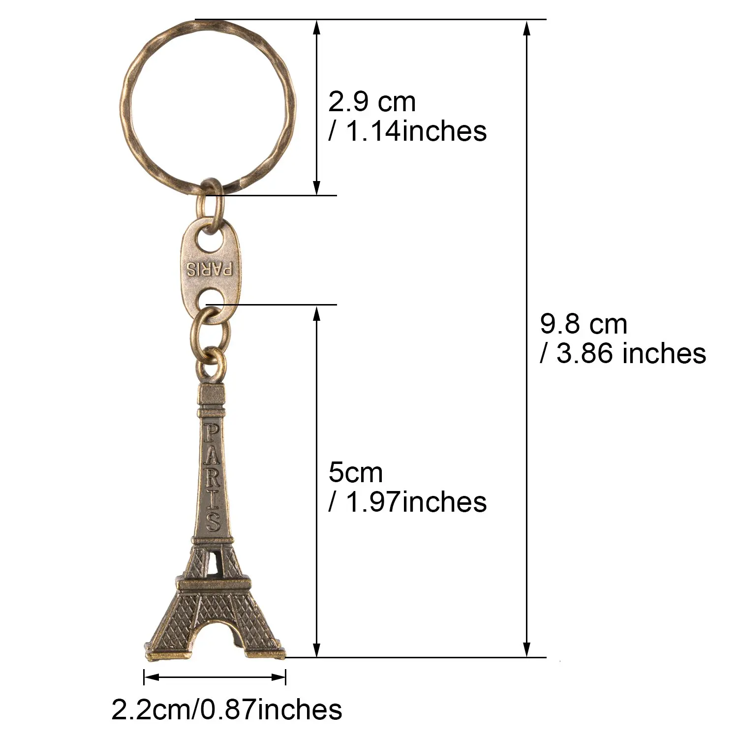 10-200Pcs Eiffel Tower Keychain For Keys Souvenirs Paris Tour Eiffel Keychain Key Chain Key Ring Decoration Key Holder