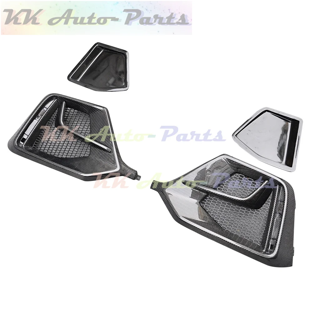 For Honda Civic 10TH FK8 Hatchback Carbon fiber Rear Bumper Fog Light Eyelids Headlight Eyebrow Cover Air Vent Trim 2016-2019