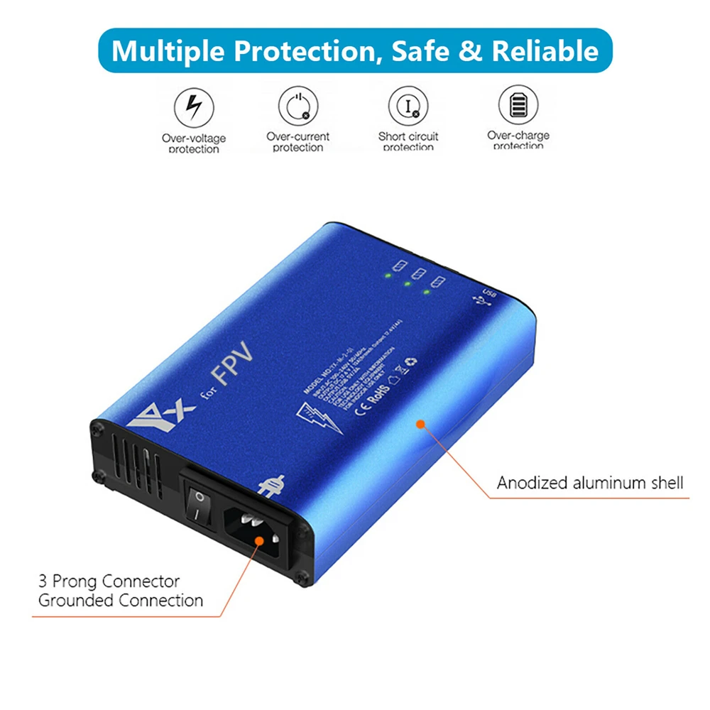 5 in 1 caricabatteria Hub di ricarica rapida per DJI FPV telecomando SmartPhone caricabatterie rapido intelligente accessori per droni