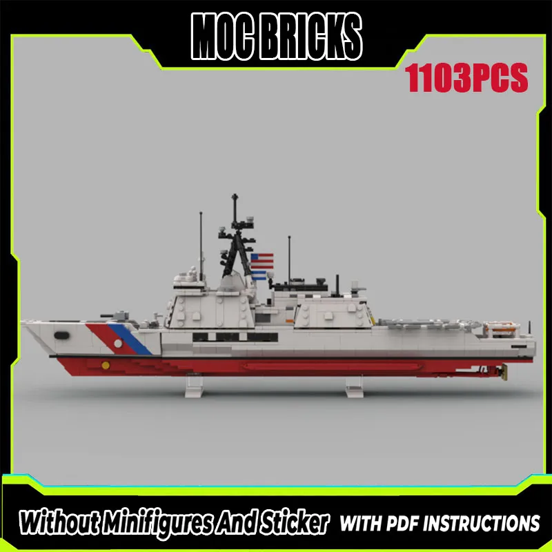 

New MOC Building Blocks Military Model US Coast Guard National Security Clipper Modular Children's Toy Gift DIY Assembly Set