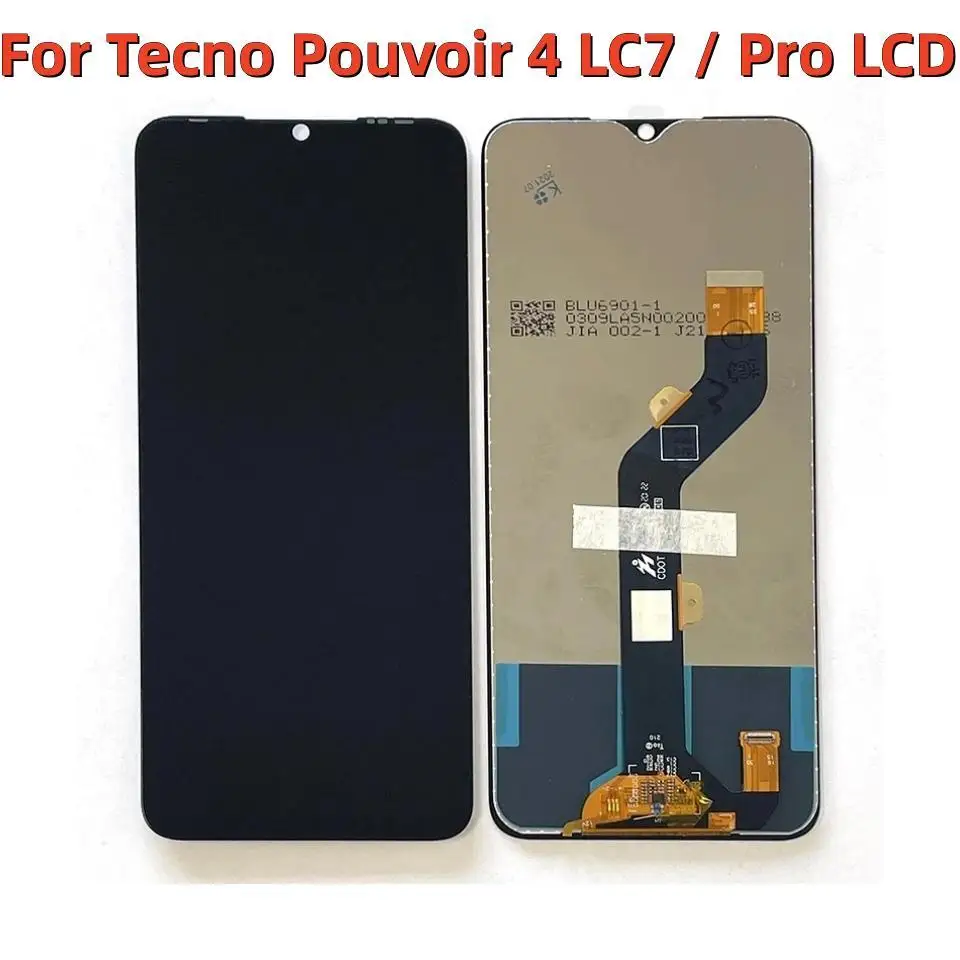 High Quality Black 7.0 inch For Tecno Pouvoir 4 LC7 / Pouvoir 4 Pro LCD Display Touch Screen Digitizer Assembly / With Frame