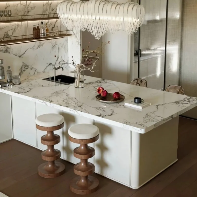 Modern Wood Bar Chairs Kitchen Luxury High Living Room Designer Restaurant Bar Stools Comfortable Taburete Alto Home Furniture