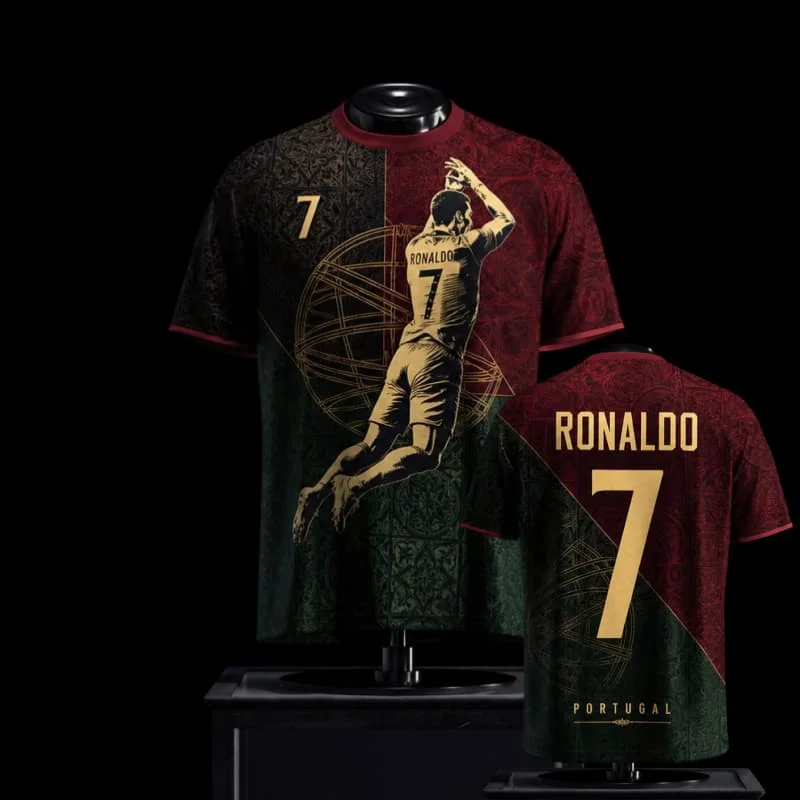 2026 New Cristiano Ronaldo Portugal Jersey, Men's, Women's, Adults', Children's Commemorative Edition Sportswear Family Matching view 3