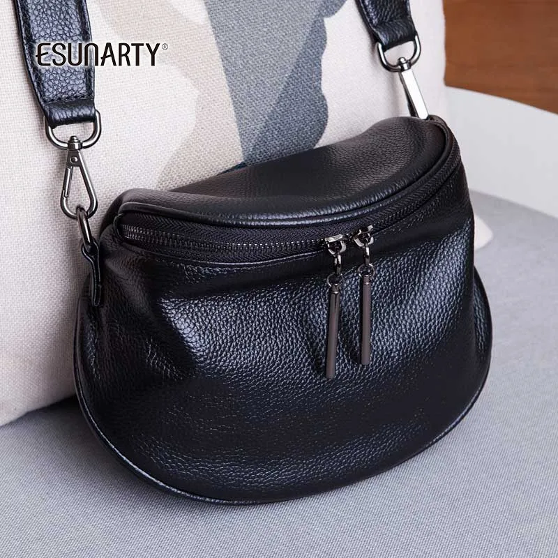 

Faionable Crossbody Bag Women's oulder Bag Top Layer Cowhide Leather Wide Strap Briti Sle Casual Purse